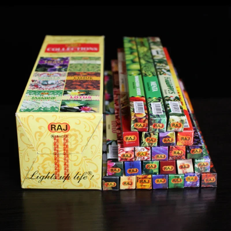 10/25small boxes/lot Natrual Handmade Indian Incense Sticks Mixed Scents for Home White Sage Lavender Joss Stick Incenses